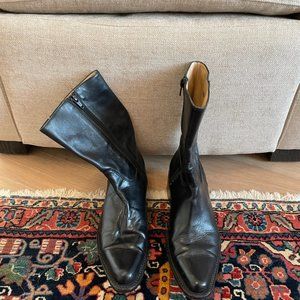 FRYE BLACK SIDE-ZIP BOOT 8